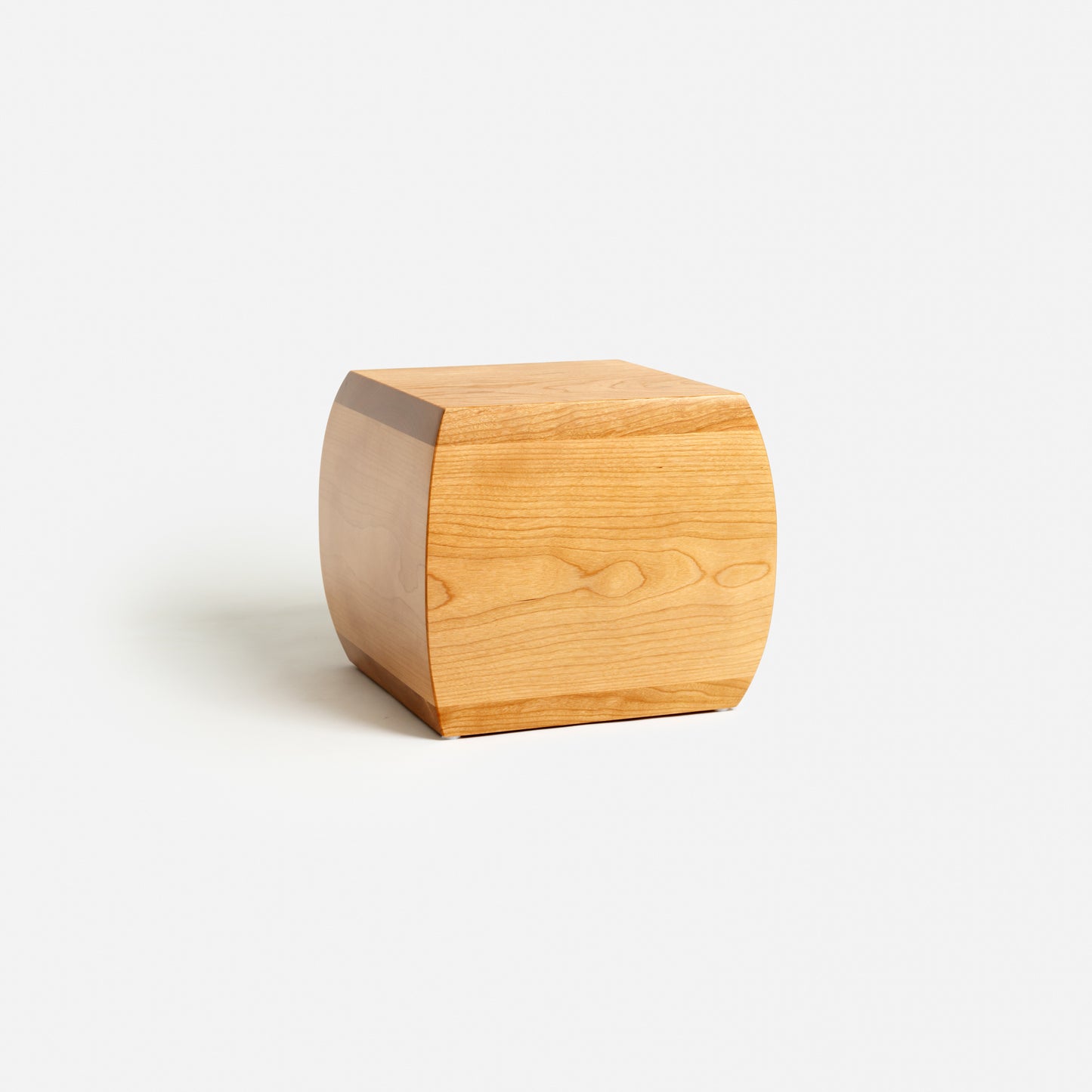 Curved Cherry Wood Urn