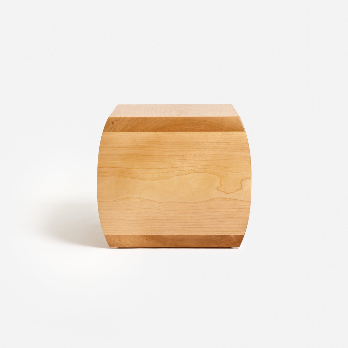 Curved Cherry Wood Urn