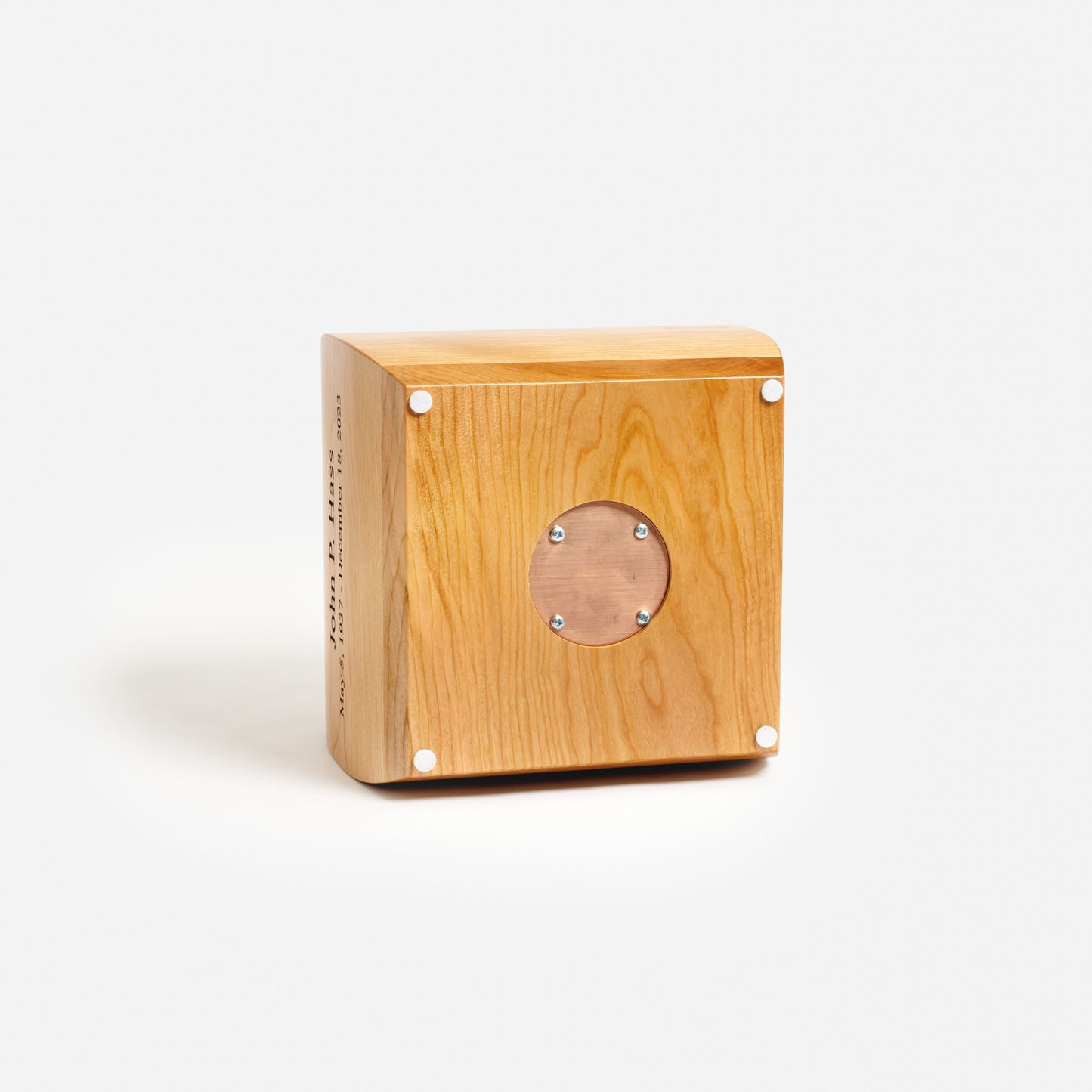 Curved Cherry Wood Urn