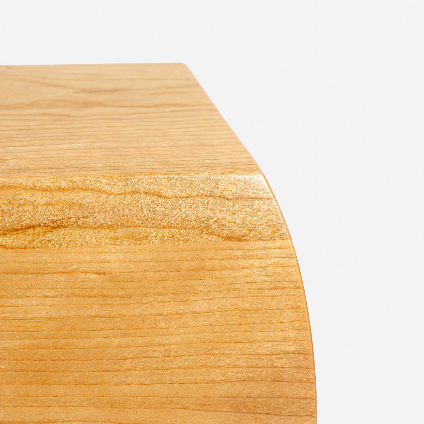 Curved Cherry Wood Urn