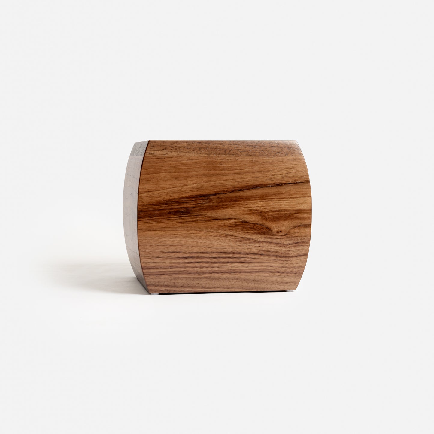 Curved Walnut Wood Urn