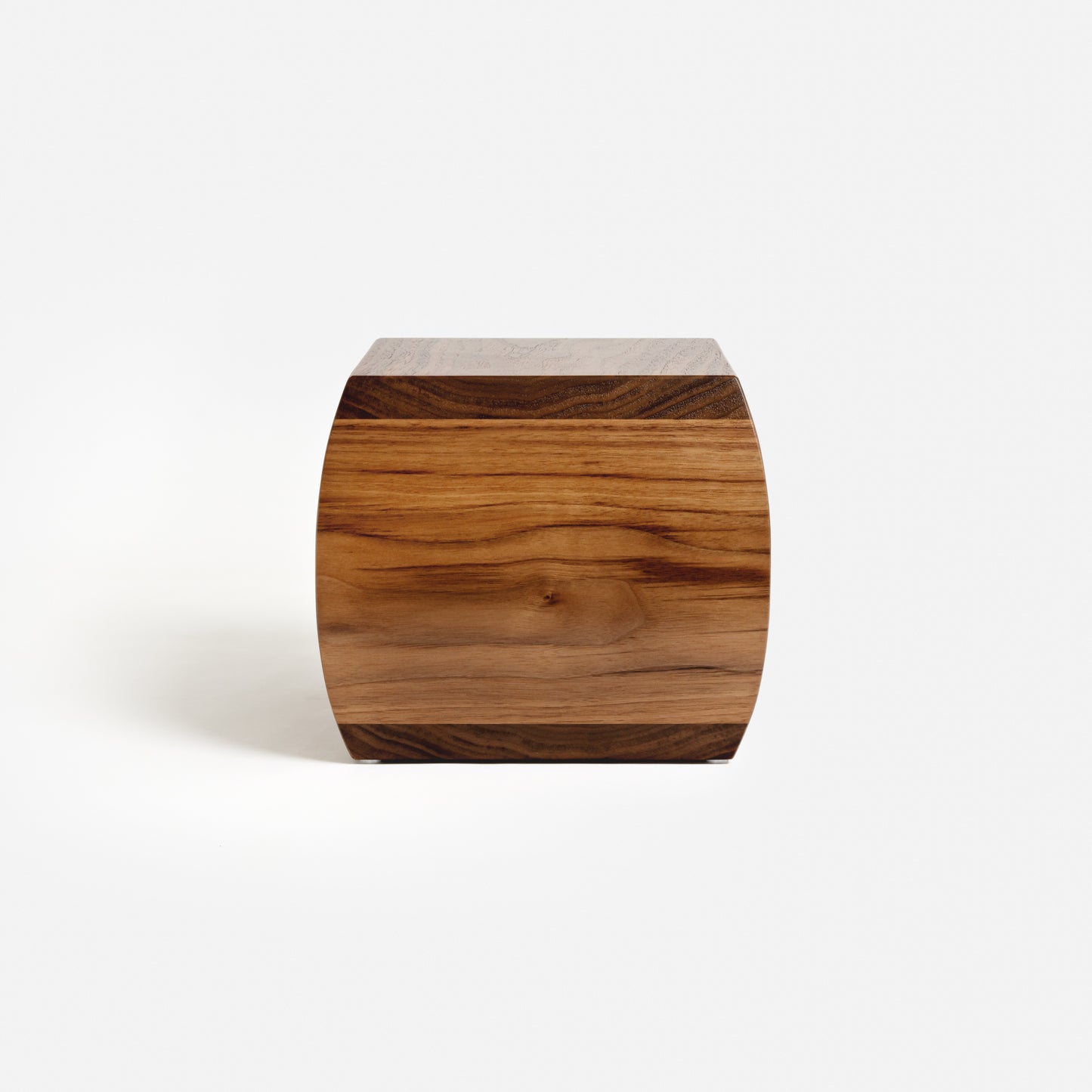 Curved Walnut Wood Urn