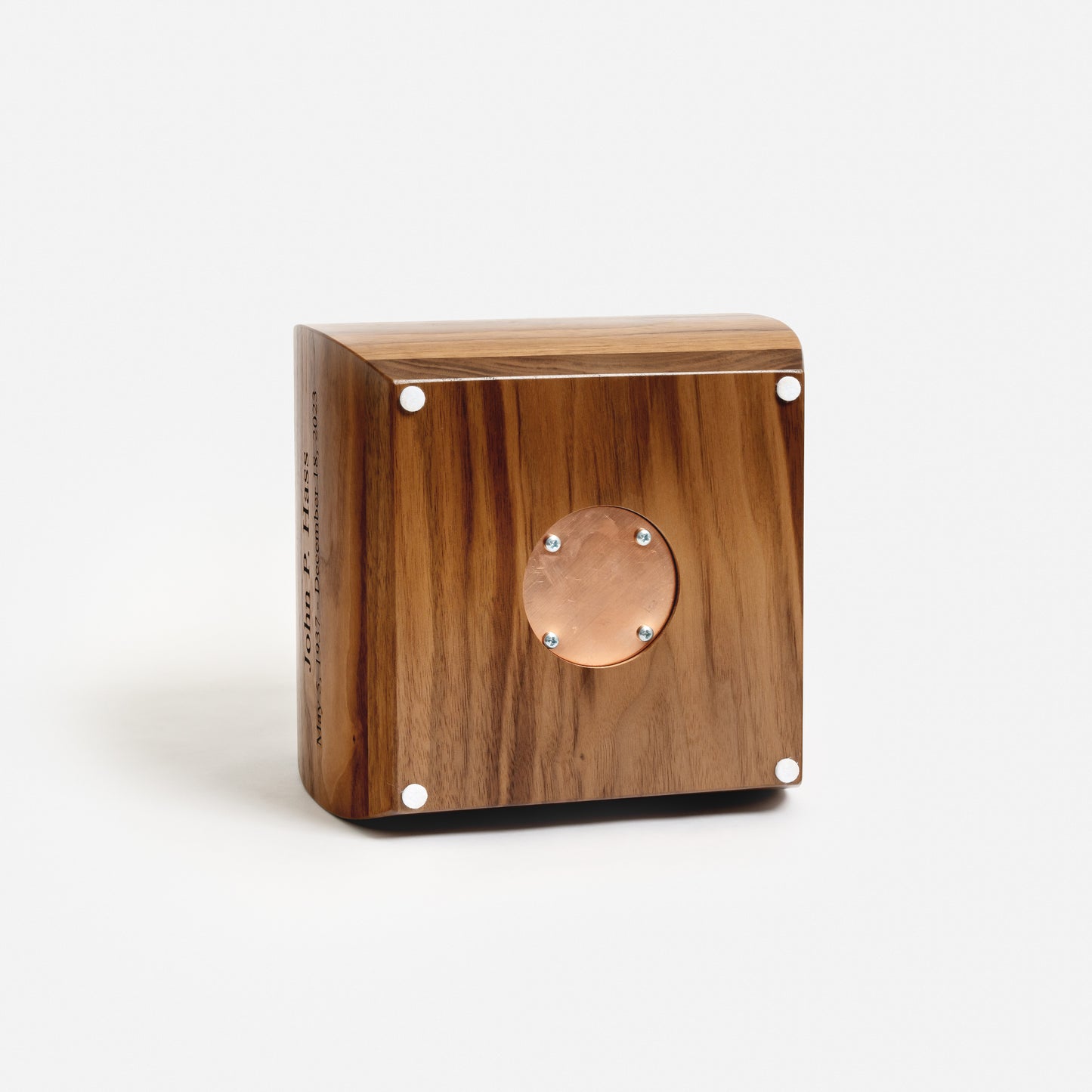 Curved Walnut Wood Urn